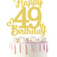 49 Birthday Cake Toppers-Gold Glitter, 49Th Cake Topper For Men,49 Cake Topper For Women, 49Th Birthday Decorations,49Th Birthda