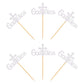 Ercadio Cupcake Toppers 36 Pack Silver Cross Glitter Baptism Decoration Small
