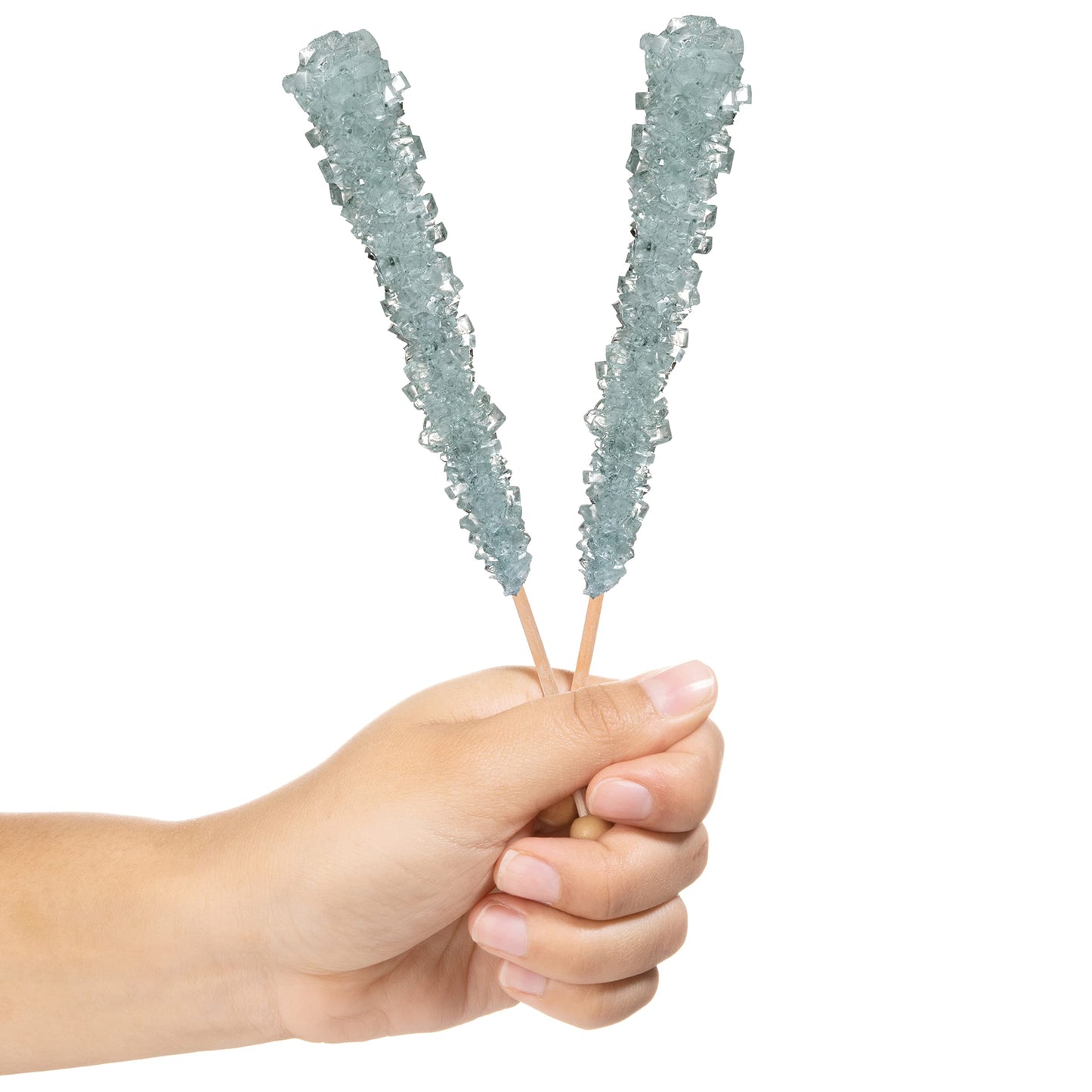 Candy Envy - Silver Rock Candy Sugar Sticks - Original Sugar Flavored - 24 Indiv. Wrapped