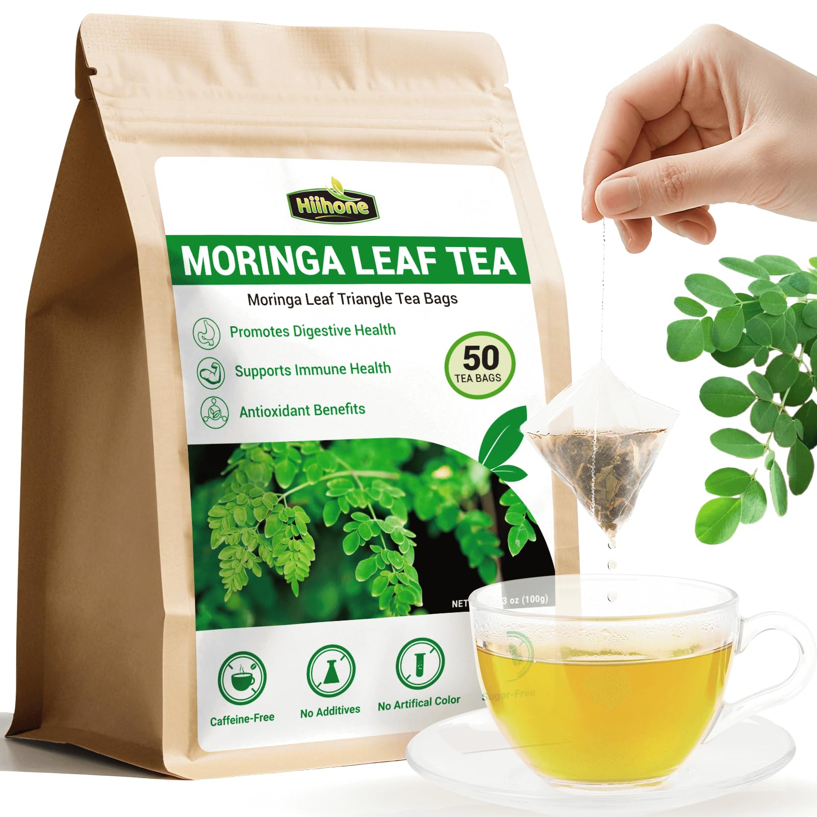 Moringa Leaf Tea - Energy Blend Free  50 Tea Bags