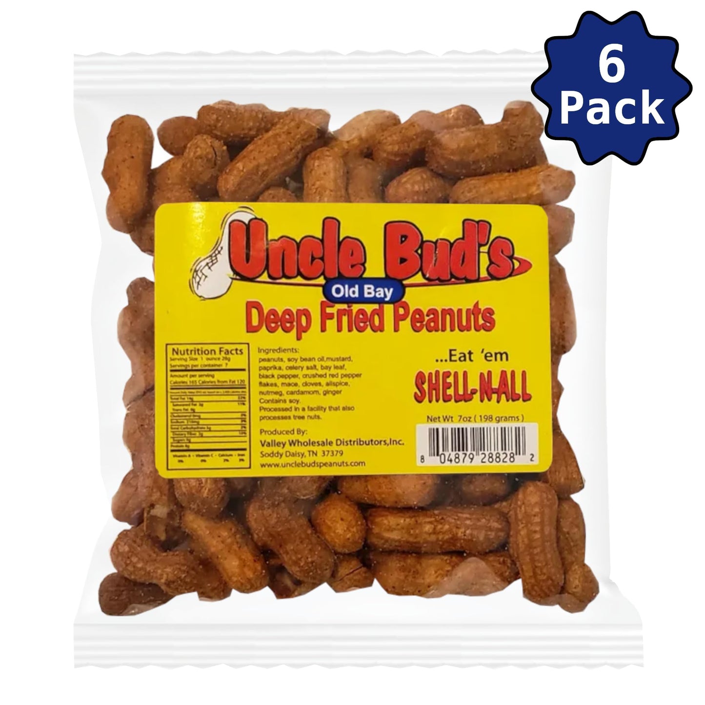 Deep Fried Peanuts -Eat Em Shell & All! (Old Bay) 6 Pack