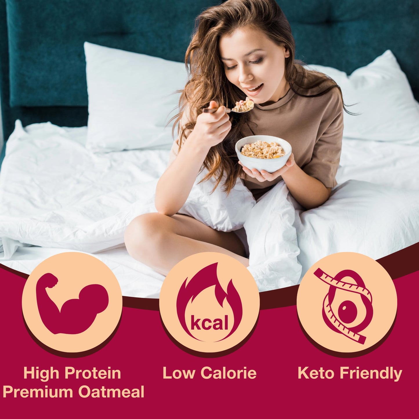 ProtiDIET High Protein Oatmeal - Apple Cinnamon, 15g Protein, Sugar Free, 6.2 oz (Pack of 1), Model BTL411400