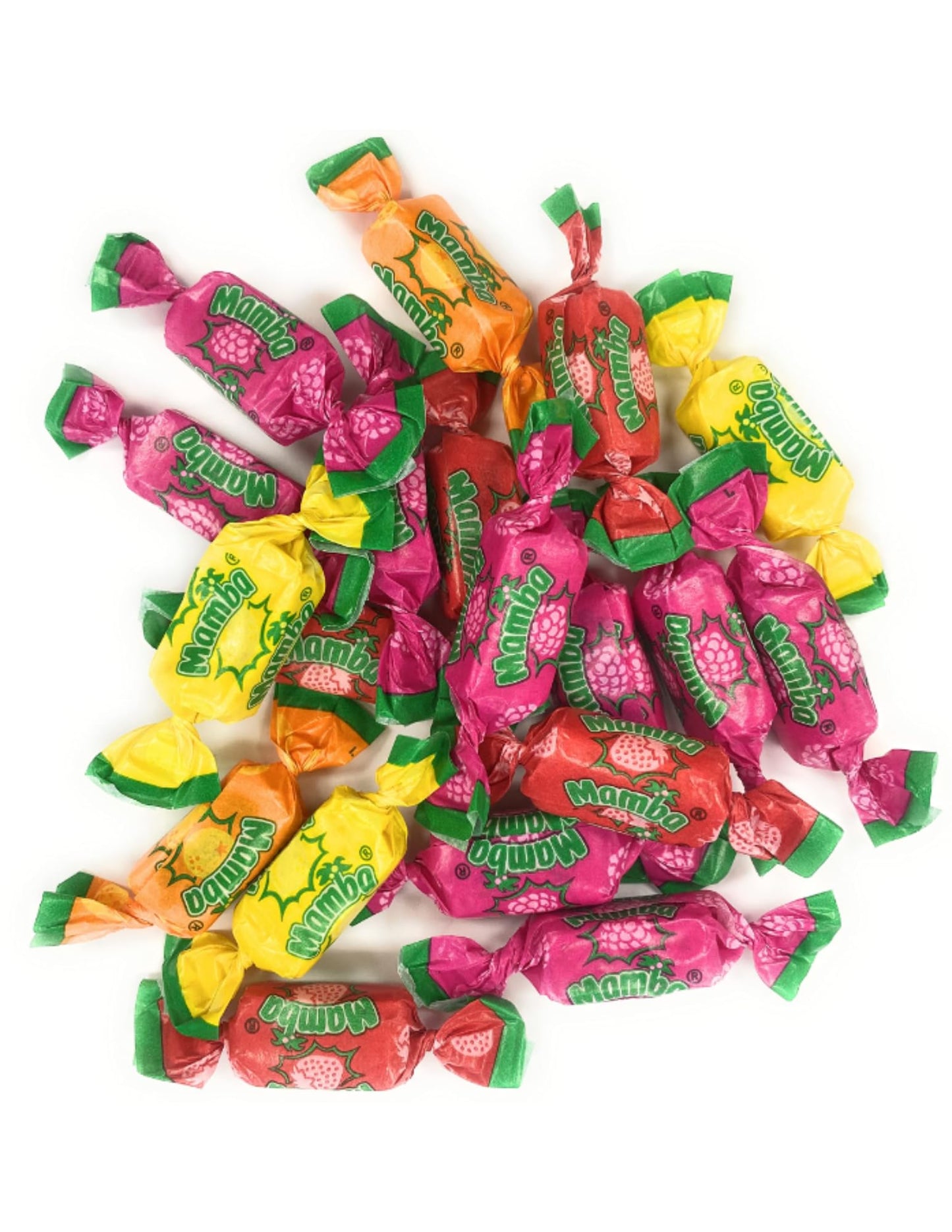 Mamba Fruit Chews Candy - Classic Great Flavors, Chewy, Individually Wrapped And Fresh! 3.52Oz Bags - 4 Packaged By Leathnu Foun
