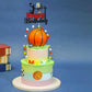 1Pc 8Th Birthday Basketball Cake Topper Glitter Basketball Sports Theme Cake Pick For Baby Shower 8Th Birthday Cake Decorations