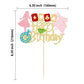 Gyufise Cake Topper Gold Glitter Alice in Wonderland Theme, Small, Paper