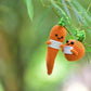 Qyqkfly 2 Pcs Mini Cute Funny Positive Life Bunny Carrots Easter Basket Stuff Potato Pickle Creative Knitted Animal Crochet East