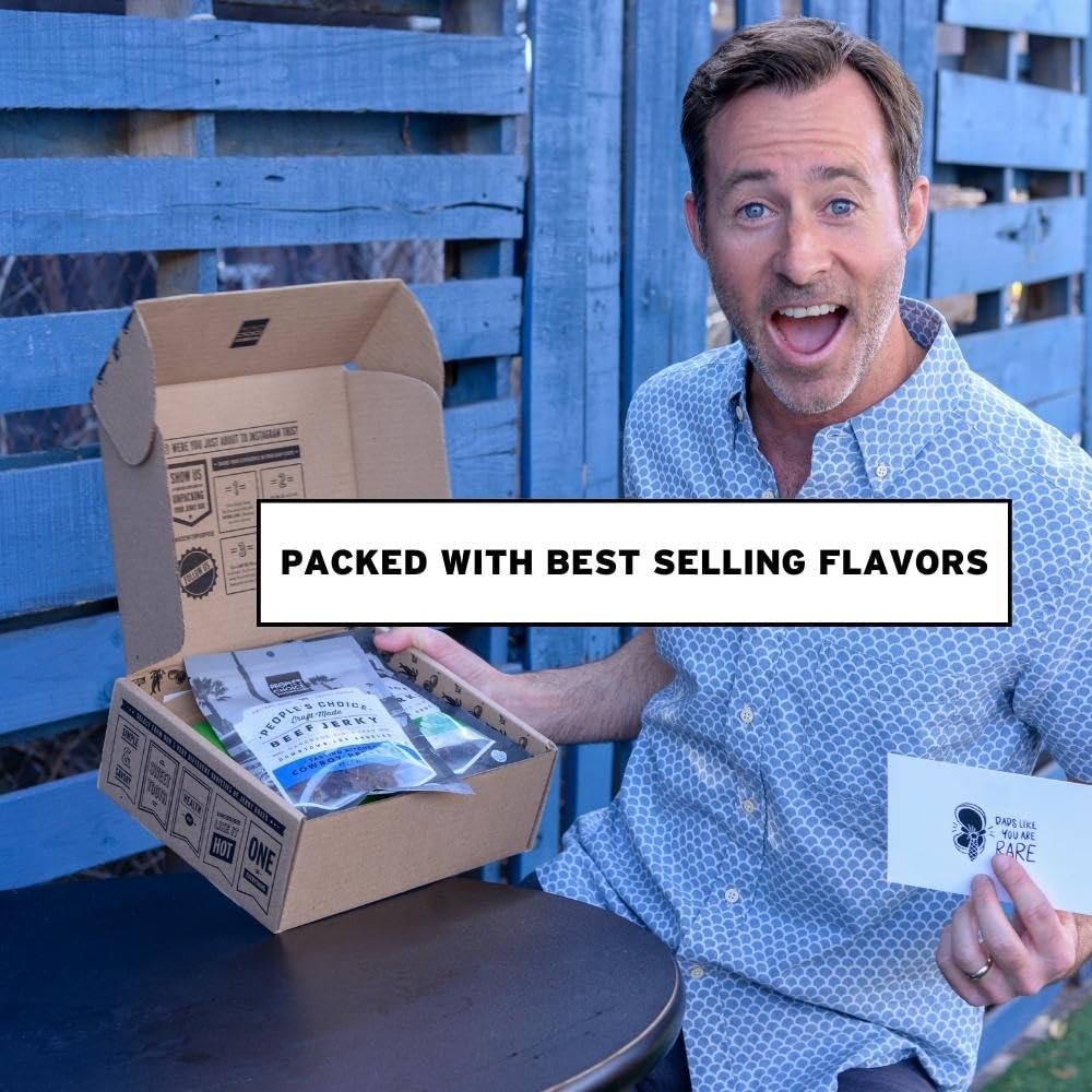 People’S Choice Beef Jerky – Box – Sweet Tooth – Sweet Set – Unique Gifts For Men – High Protein Meat Snack Sampler – Made In Usa – 4 Bag Variety Pack