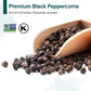 Soeos Himalayan Pink Salt 39 oz + Whole Black Peppercorns 18 oz, Kosher Bulk, Coarse Salt, for Grinder Refill, Peppercorns, Pepp