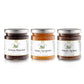 Gourmanity Set of 3 Jam Gift Set, Jellies and Preserves Assortment - Victoria Plum Jam, Purple Fig Jam and Mango and Passion Fru