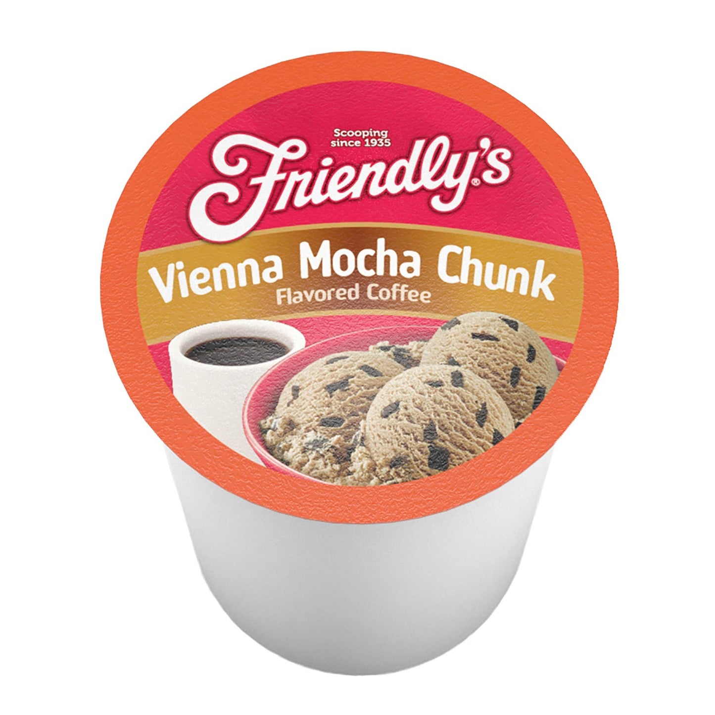 Friendlys Mocha Coffee Pods for Keurig, Vienna Mocha Chunk, 40 Count, Model FD VMC40