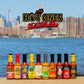 HOT ONES Hot Sauce Challenge Set - Season 25 Variety Pack, Natural Ingredients, 5 fl oz Bottles, 10-Pack