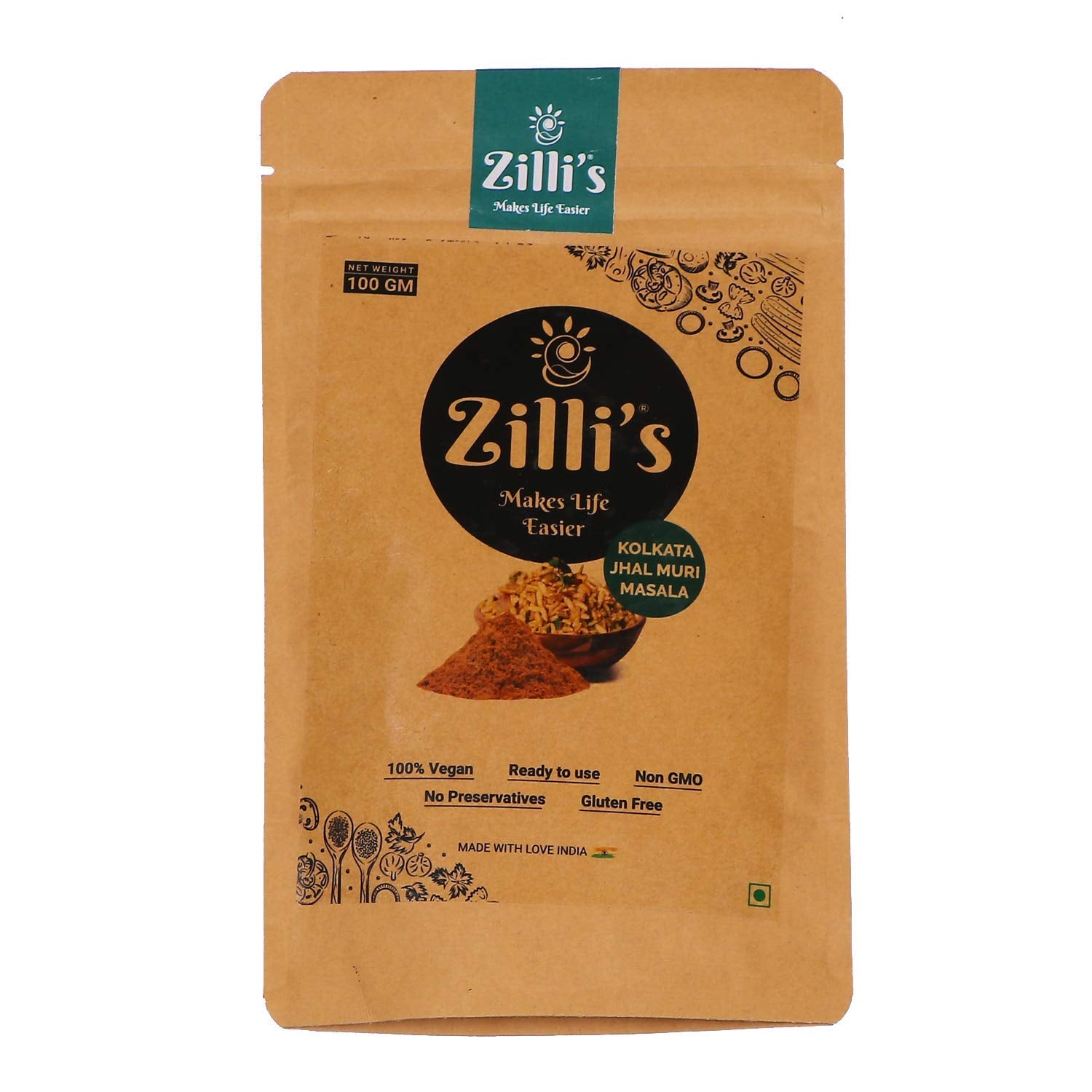 BBRATS Kolkata Jhal Muri Masala (100g x2 = 200g), Homemade, Mothers Recipe, No Preservatives, 1