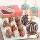 A Gift Inside One Dozen Original Love Berry Dipped Strawberries & Chocolate Delight Caramel Apple Duo