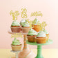 ZHUOWEISM 24PCS Cupcake Toppers Glitter Sweet 16 Decorations Small Gold Bamboo