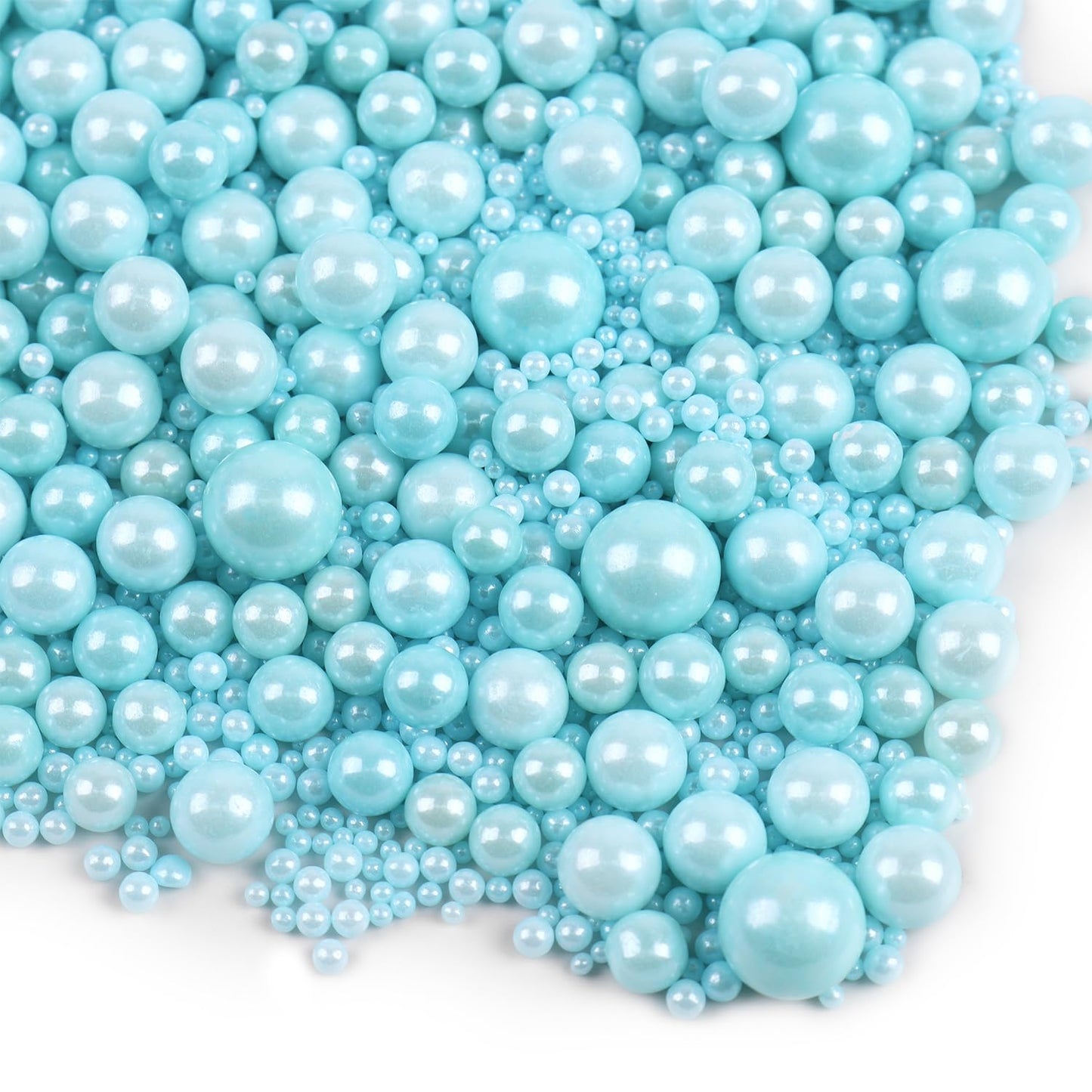 Blue Sprinkles For Cake Decorating 3.5 Ounces, Edible Sugar Pearls Mixing Sizes For Cupcake Topper, Cookies, Ice Cream Toppings