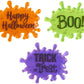 DecoPac Halloween Slime Sayings Cake Decorations, 12 Pack, Food Safe, Purple, Green, Orange, Model 22841