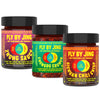 Flybyjing Variety Pack W/Sichuan Chili Crisp, Zhong Sauce & Chengdu Crunch, All Natural & Vegan, Perfect Hot Sauce Gift For Food