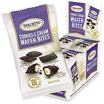 Dolcetto Cookies & Cream Wafer Bites, Cookies & Cream, 0.7 Ounce (Pack Of 24)