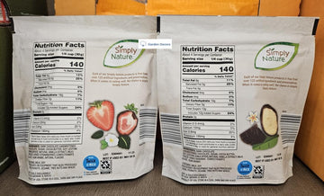 Generic Simply Nature Non-Gmo Dark Chocolate Covered Freeze Dried Strawberries And Banana 4Oz 113G (Two Bags), Full Size