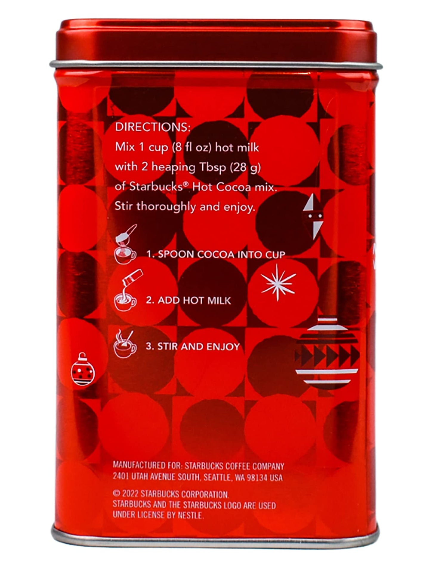 Starbucks Hot Cocoa Mix, 6 Ounce Classic Hot Cocoa Peppermint, 6 Ounce (Pack Of 3)