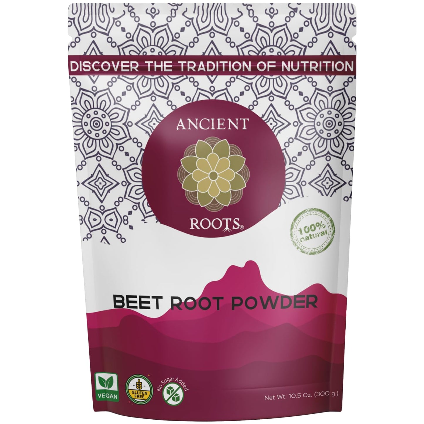 Ancient Roots Beet Root Powder - Freeze - Dried, All-Natural, No Sugar Added, Heart Health Support, Help Boost Stamina Naturally