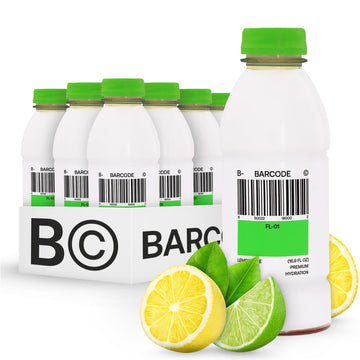 Barcode Premium Sports Hydration Drink - No Added Sugars, Lemon Lime, 12 Pack - No Added Sugar - Plant-Based Beverage - Adaptoge