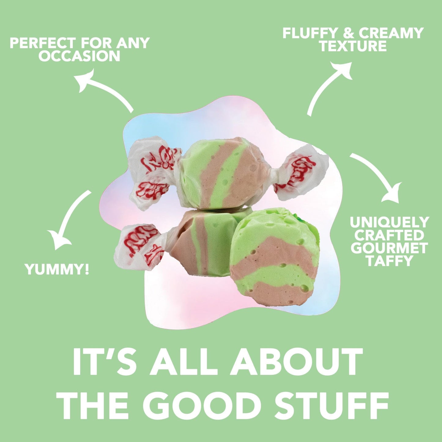 Taffy Town Saltwater Taffy - Dirty Soda | Gourmet | Nougat-Style Candy | Soft & Delicious | Summer Snack Treats | Party Good Can