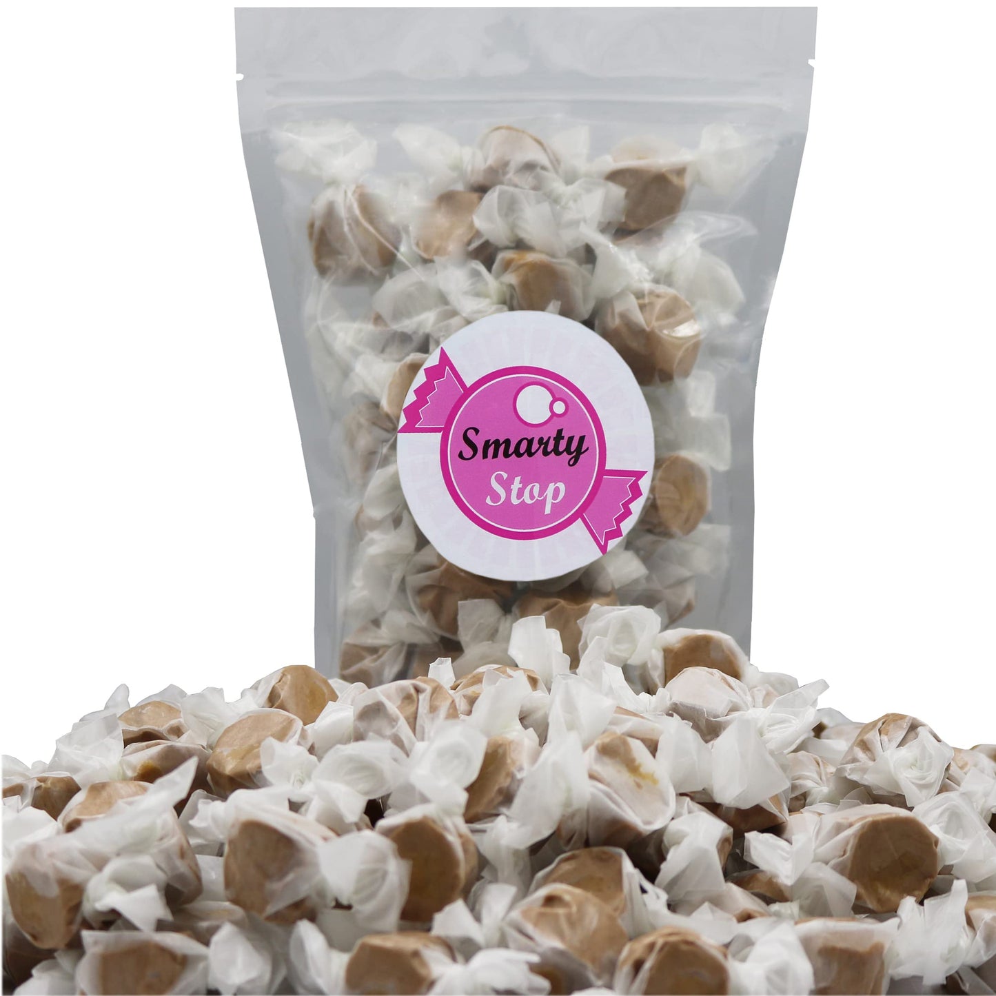 Gourmet Soft And Chewy Salt Water Taffy Candies - Individually Wrapped - Bulk Bags (Chocolate Peanut Butter, 2 Pound (Pack Of 1)
