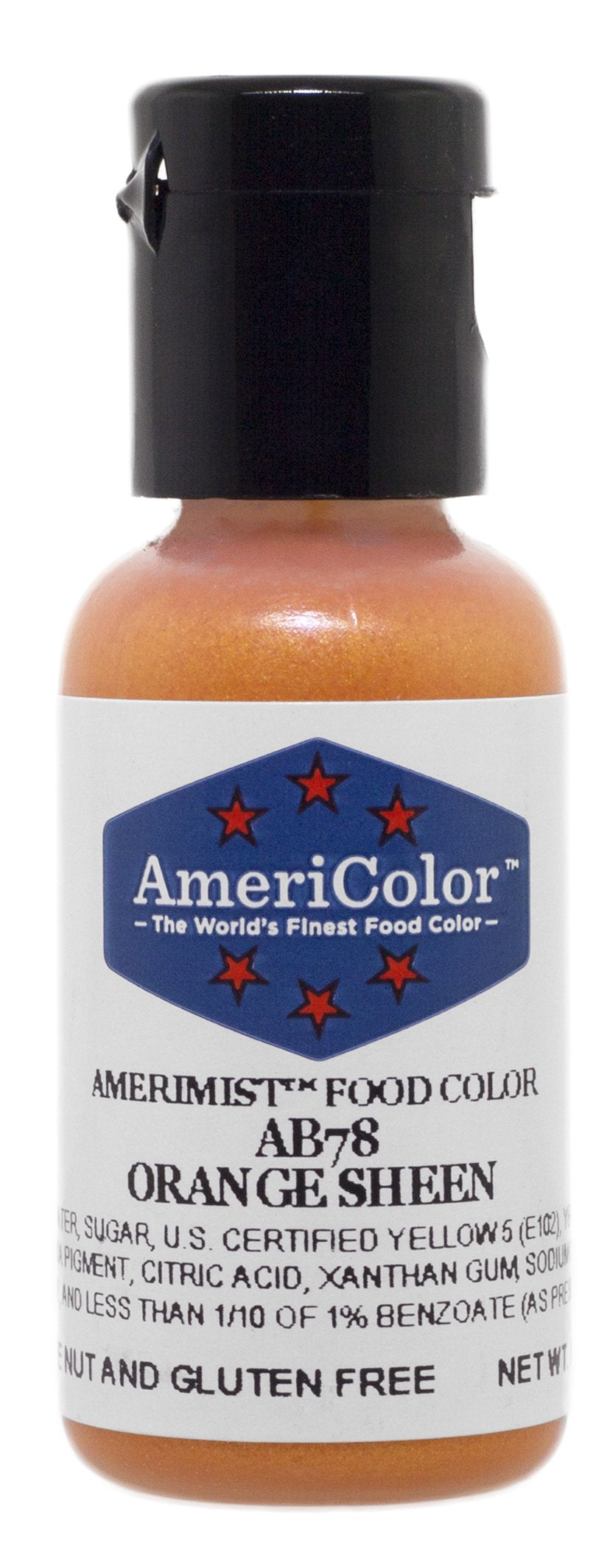 AmeriColor Amerimist Airbrush Color .65 Ounce, Orange Pearl Sheen