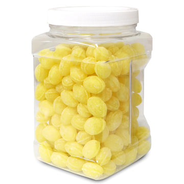 Sarah s Candy Factory Sanded Lemon Drops Old Fashioned Hard Candy (Gluten Free) in Jar, 3 Lbs