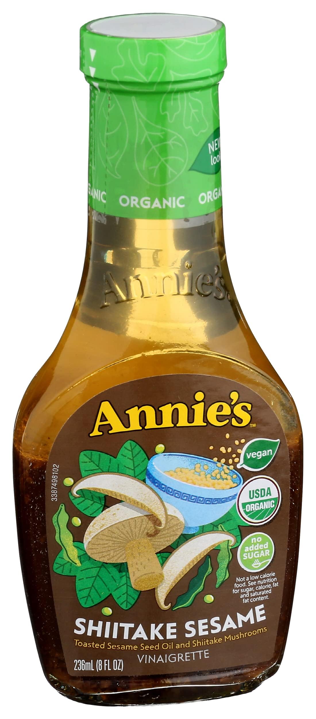 Annies Naturals Shiitake Sesm Vngrtt Salad Dressing Glass Bottle 8 Oz - 0092325333531