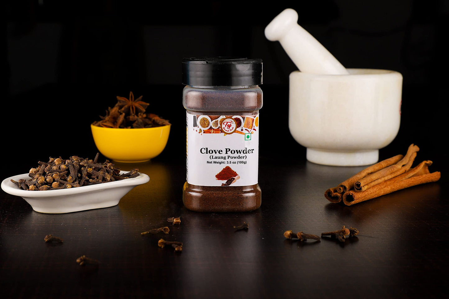 TAJ Premium Indian Clove Powder (Ground Cloves), (3.5-Ounce)