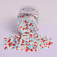 Cokoc Edible Sprinkles for Desserts, 4.05oz, Red White & Blue, Soft Jimmies for Ice Cream, Cakes, Cookies, Cupcakes