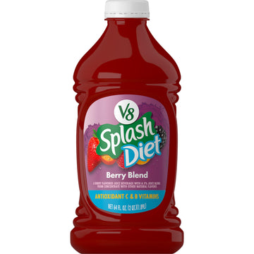 V8 Splash Diet Berry Blend Flavored Juice Beverage, 64 Fl Oz Bottle