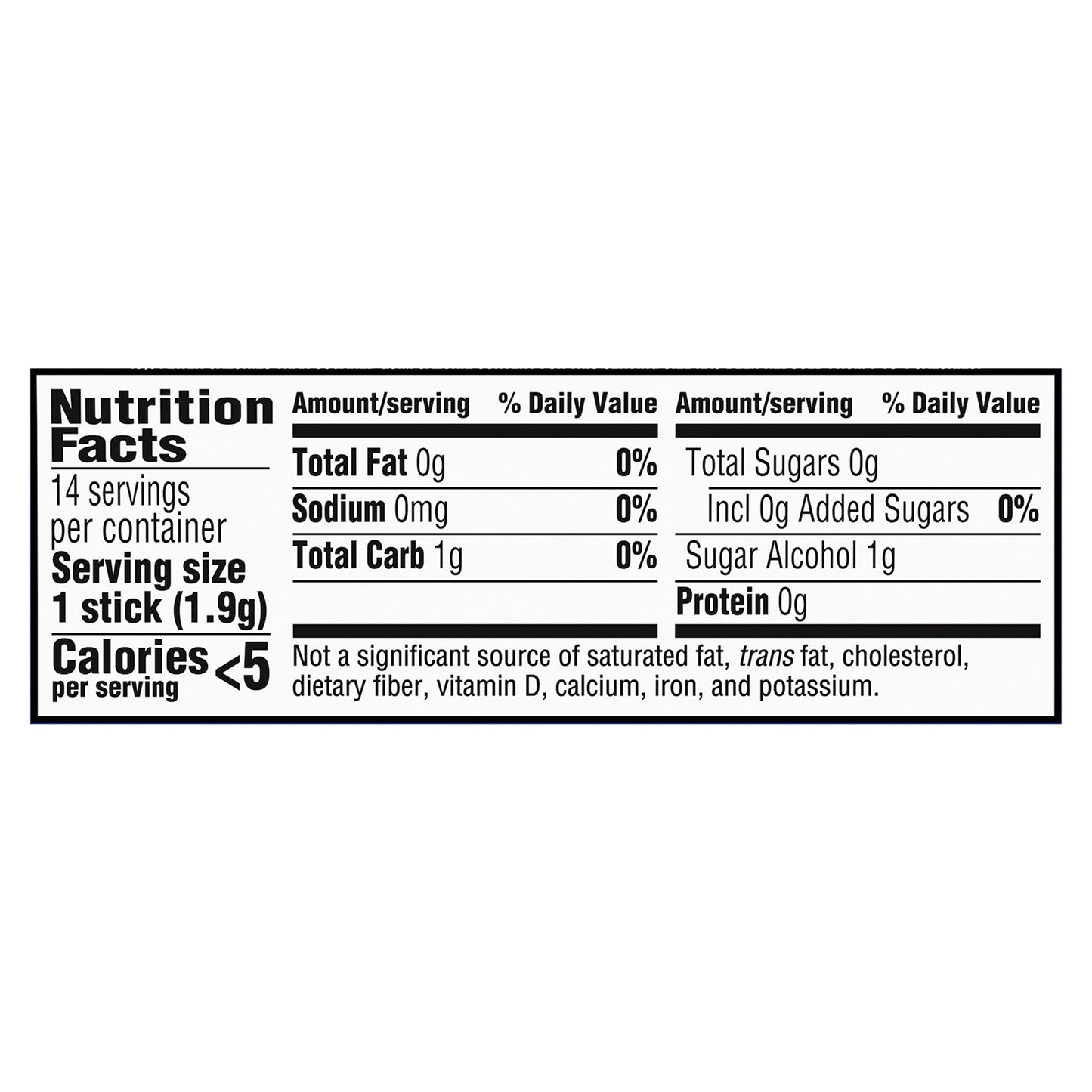 Trident Sugar Free Gum, Perfect Peppermint Flavor, 14 Pieces per Pack, 12 Packs, Total 168 Pieces