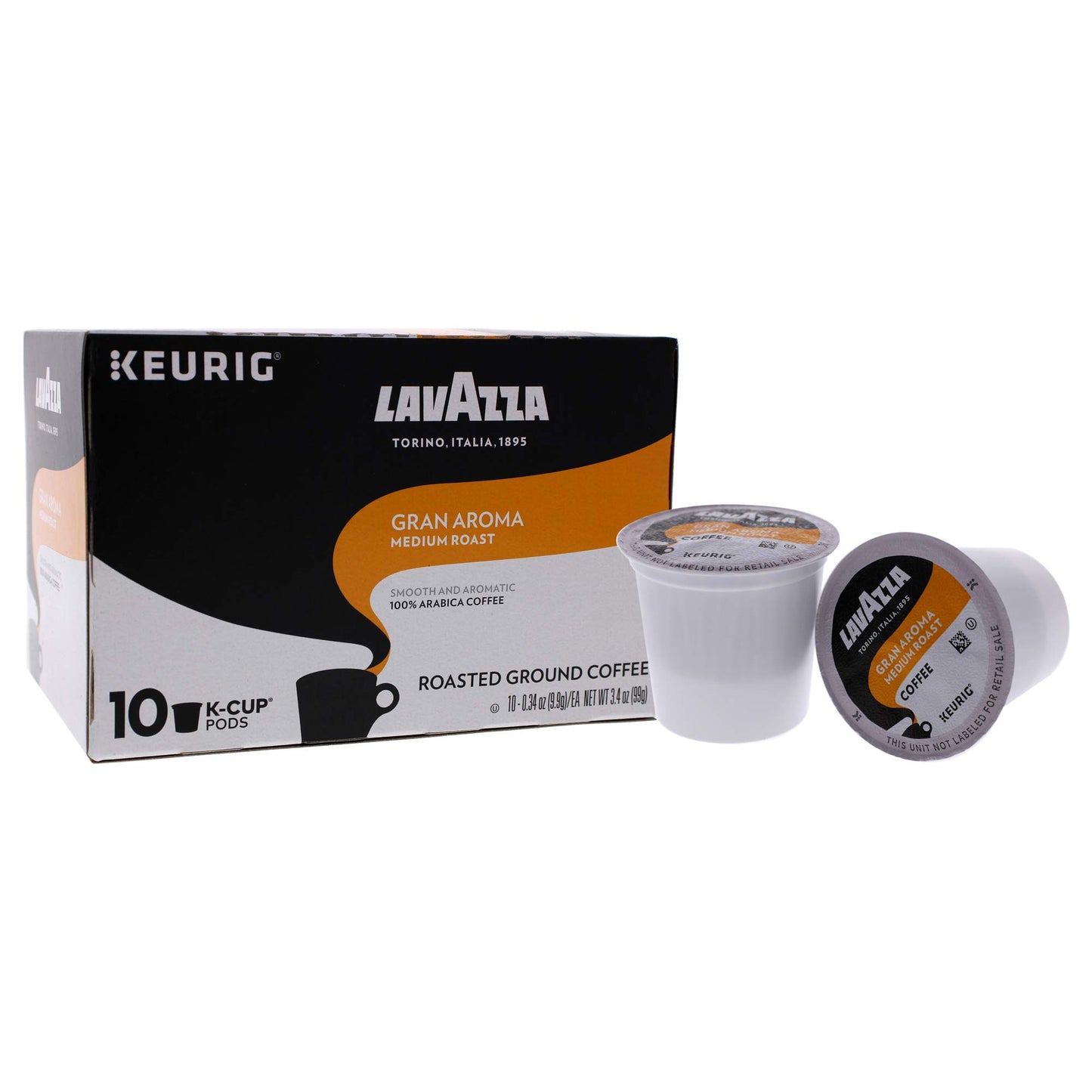 Gran Aroma Medium Roast Ground Coffee Pods By Lavazza For - 10 X 0.34 Oz Coffee