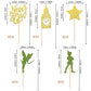 ZHUOWEISM Cupcake Toppers, 30 PCS Glitter Peter Pan Clock Tower Picks, Gold Green Design, Paper Decorations for Baby Shower, Birthday Party
