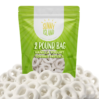 Vanilla Yogurt Covered Pretzels | 2-Pound Bag | Salted Pretzels in Sweet Vanilla Yogurt