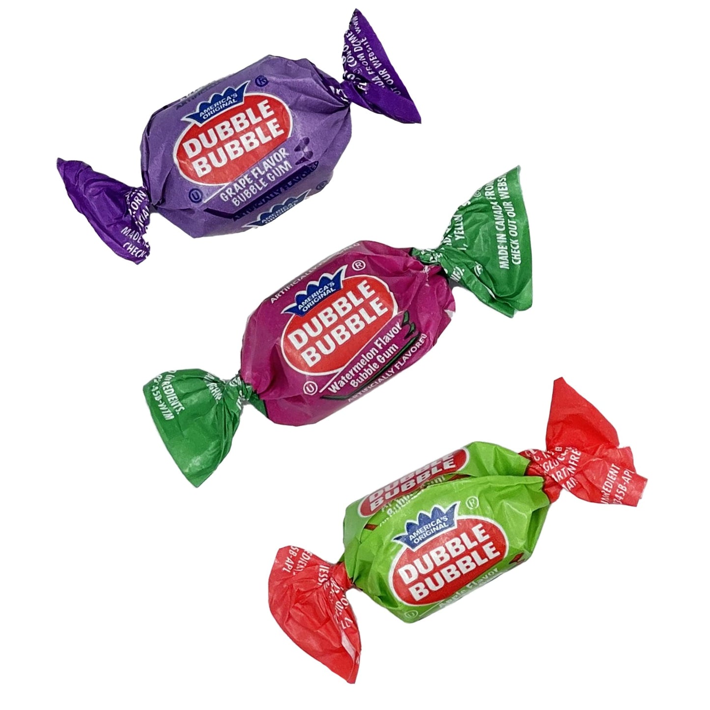 Dubble Bubble Chewing Gum Balls Fruit Flavored Original & Mixed Fruit, Candy Buffet Treats, Kosher Certified Parve, Individually