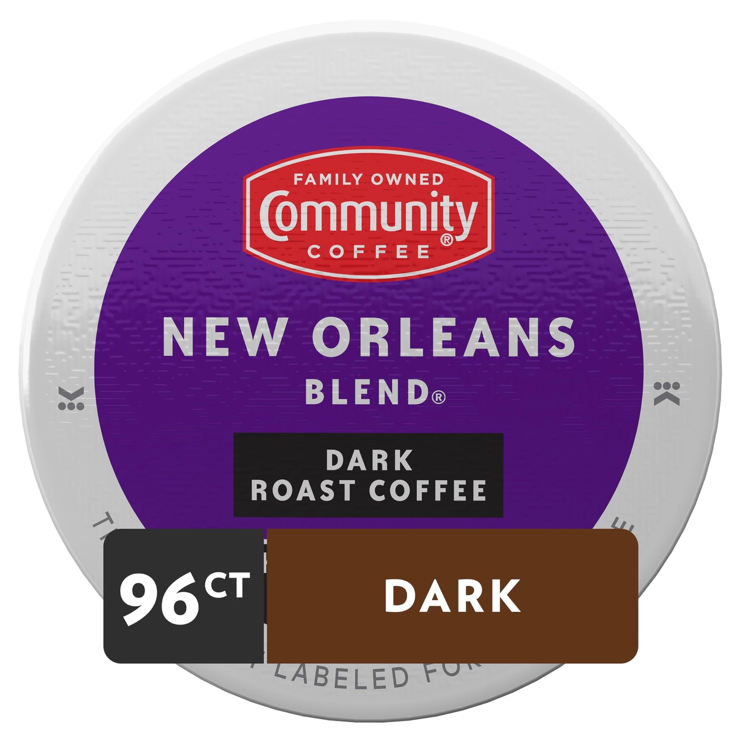 Community Coffee New Orleans Blend Coffee Pods, Dark Roast, Compatible with Keurig 2.0, 96 Count (Pack of 1)