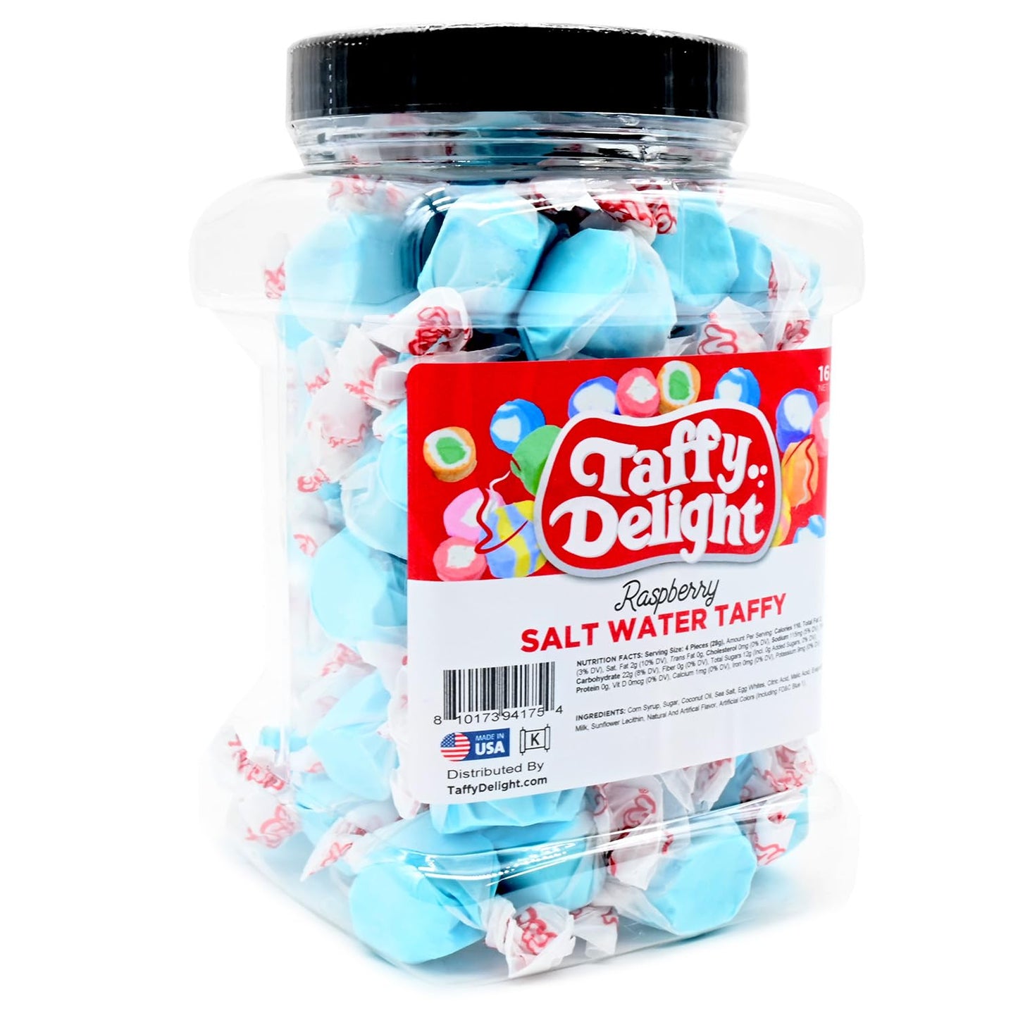 Taffy Delight Salt Water Taffy (16Oz, Raspberry)