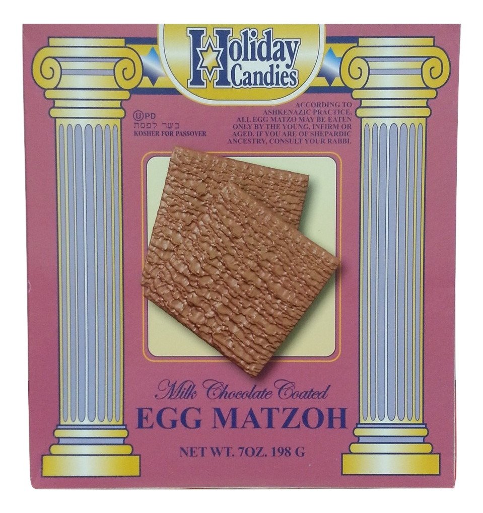 Milk Chocolate Coated Egg Matzoh by Holiday Candies, 7oz (Single)