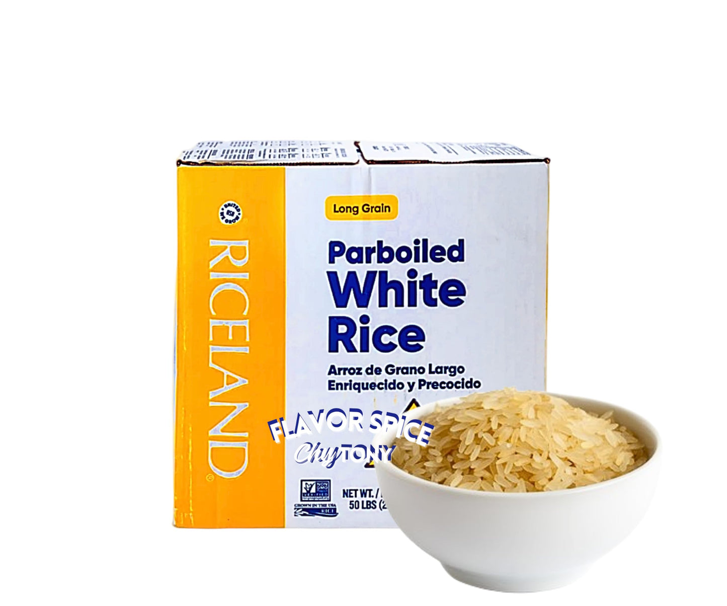 Generic Parboiled Rice 25Lb | 1 Box | Clean White Rice