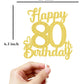 80 Birthday Cake Toppers-Gold Glitter, Eighty Cake Topper, 80 Cake Topper, 80Th Birthday Decorations,80Th Birthday Cake Topper,