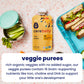 Cerebelly Organic Baby Food Pouches, Carrot Pumpkin Purees, 16 Nutrients, No Added Sugar, Fiber & Non-Gmo, 4Oz, 12 Pack