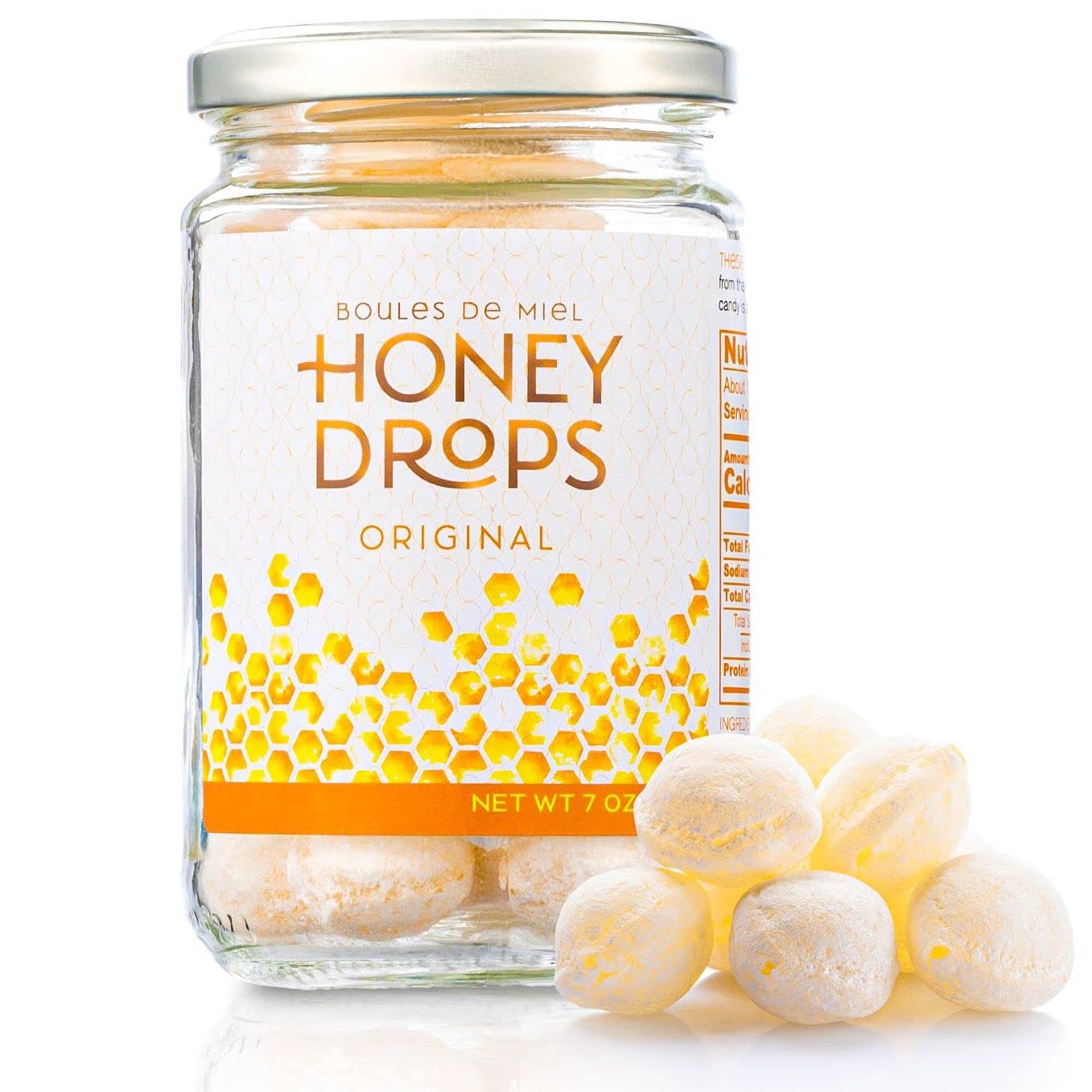 Gourmanity Honey Drops, Delectable Balls Of Hard Honey Candy With Surprise Honey Filling, Carefully Crafted With Natural Honey,