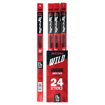 Jack Link'S Wild Beef Sticks, Original - Protein Snack, Meat Stick With 14G Of Protein, 2.2 Oz. (Pack Of 24)