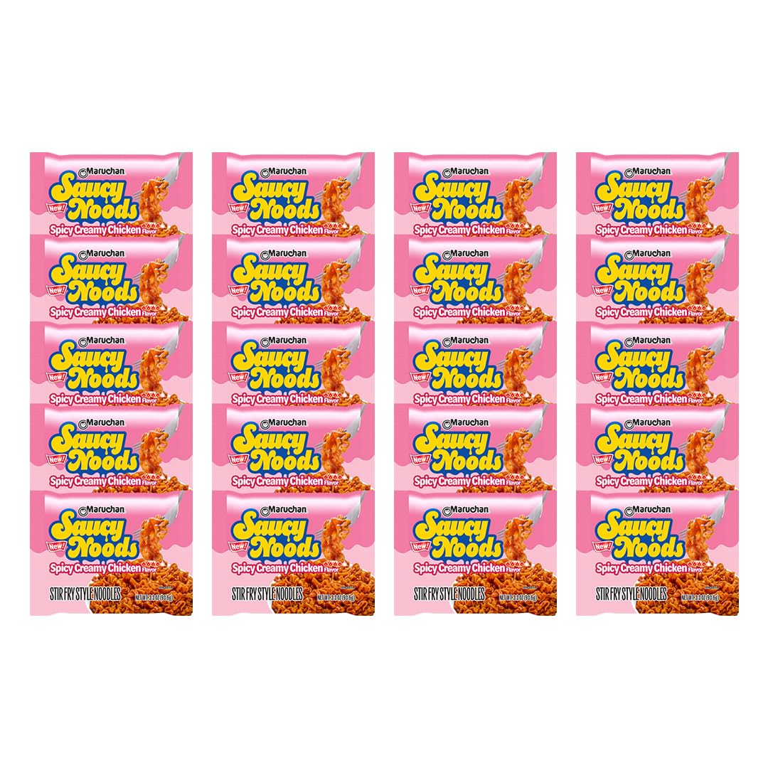 Maruchan Ramen Spicy Creamy Chicken Noodles, Stir Fry Style, 20 Count