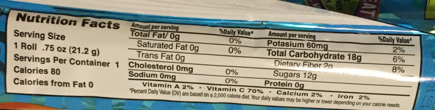 0.75oz Jovy Fruit Roll Snack, Apricot (16 Single Packets Per Order)