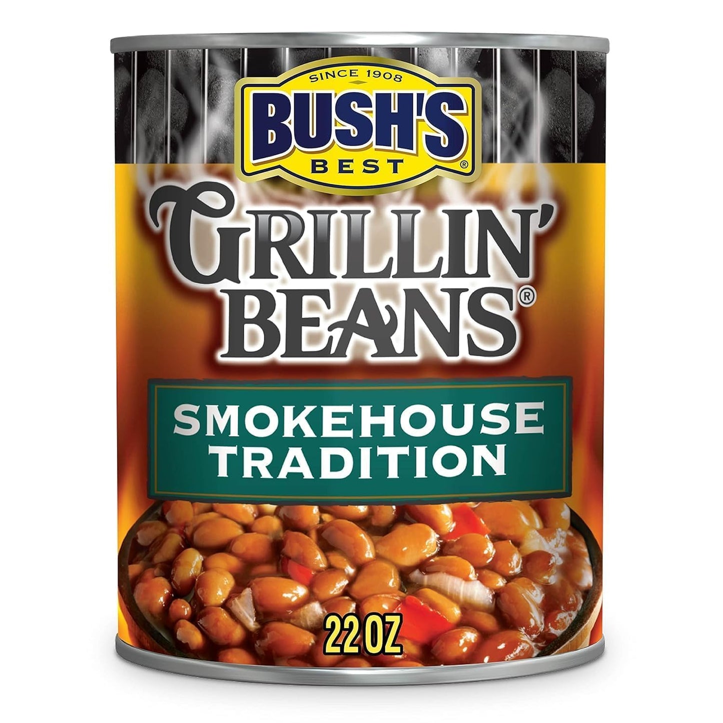 Bush'S Best, Grillin' Beans - Smokehouse Tradition, 22 Oz (Pack Of 18)